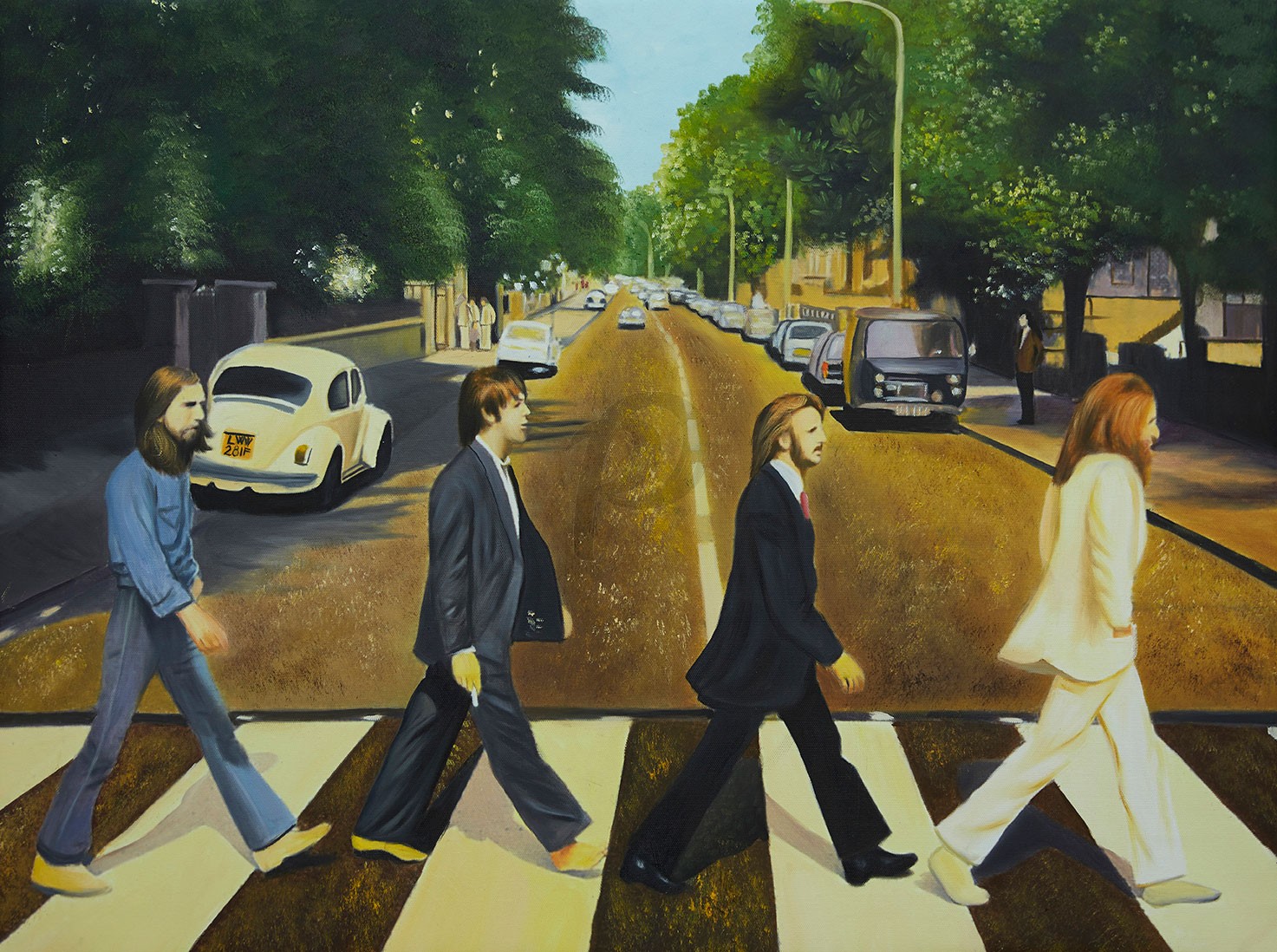 Beatles Crossing the Abbey Road (Hand-Painted Reproduction)