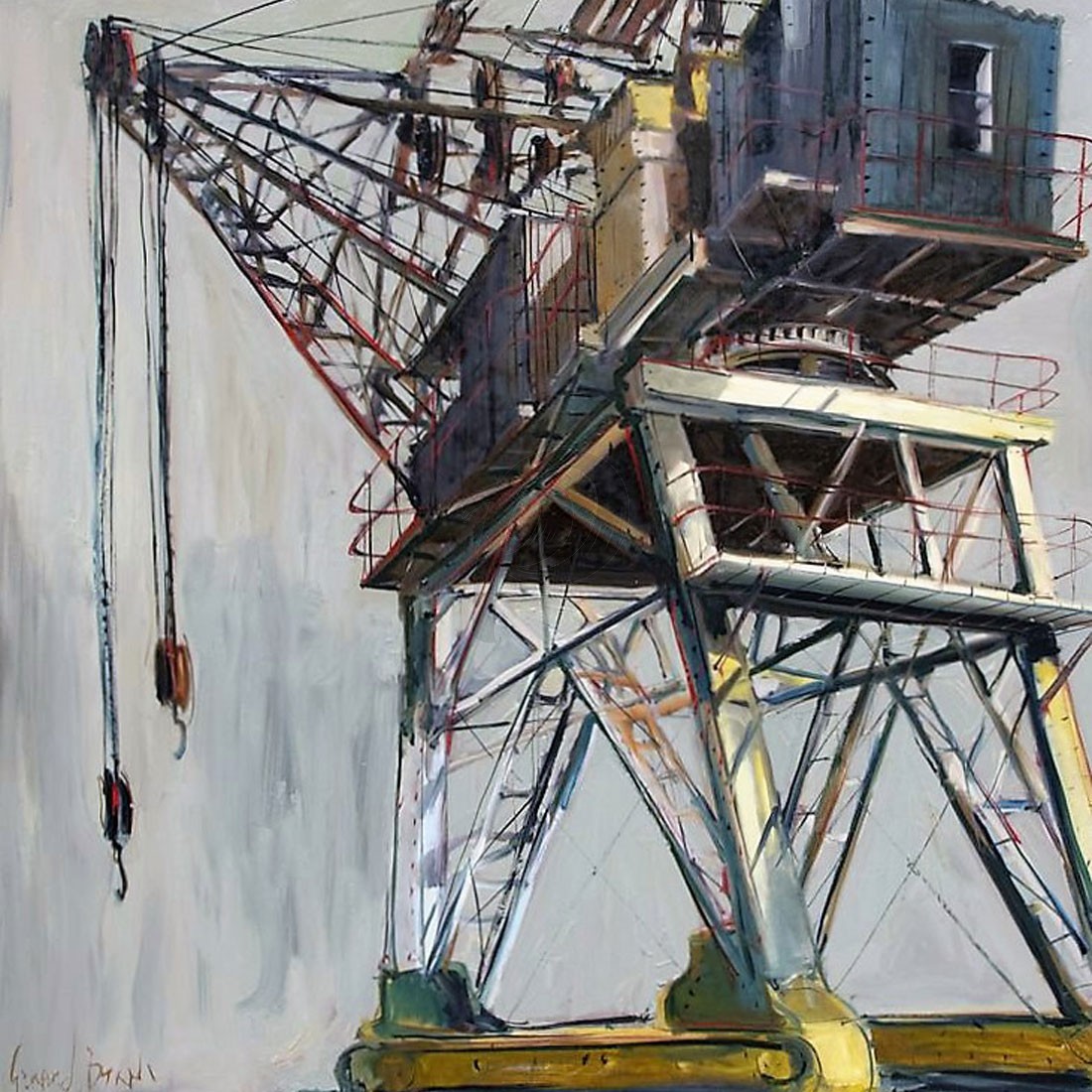 Gerard Byrne - Lever Crane (Hand-Painted Reproduction)