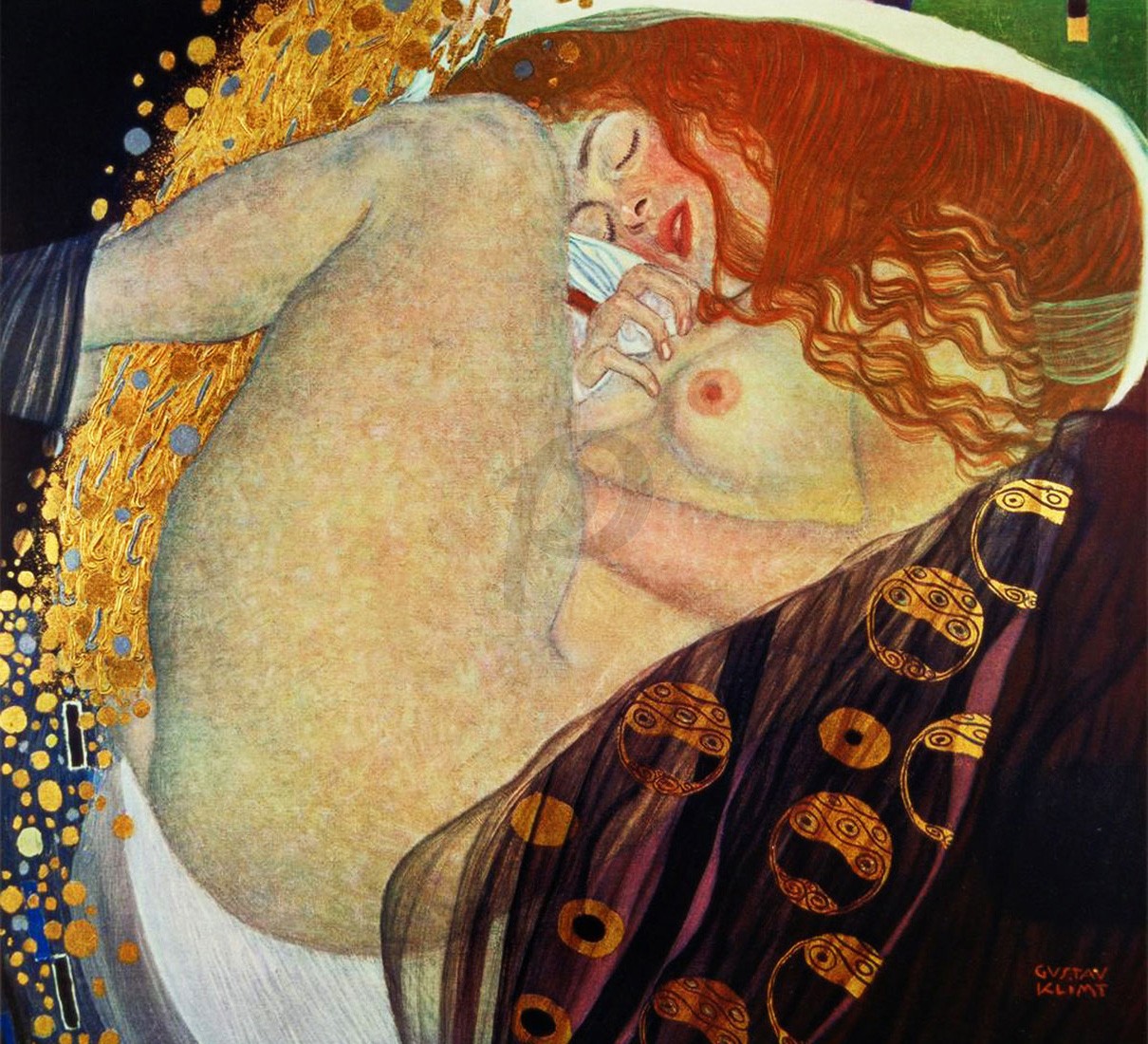 Gustav Klimt - Danae (Hand-Painted)