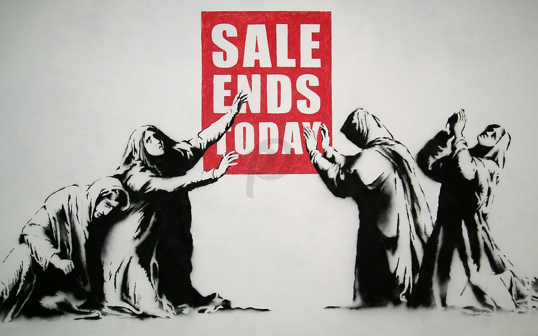 Banksy - Sale Ends Today (Hand-Painted Reproduction)