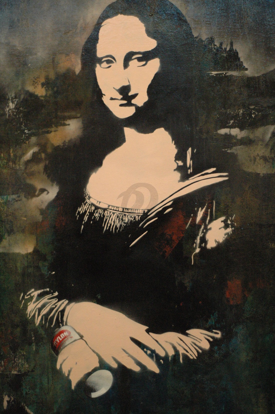 Blek Le Rat - Mona Lisa (Hand-Painted Reproduction)