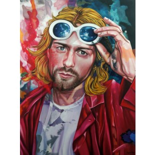 Kurt Cobain - Who I am by Cam Ton (Hand-Painted Original)