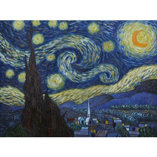 Vincent Van Gogh - Starry Night (Hand-Painted)