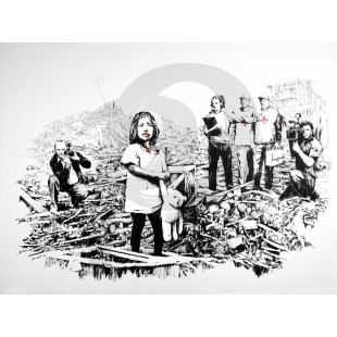 Banksy - Child Survivor Media (Hand-Painted Reproduction)
