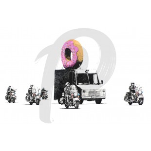 Banksy - Donut Police (Hand-Painted Reproduction)