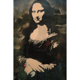 Blek Le Rat - Mona Lisa (Hand-Painted Reproduction)