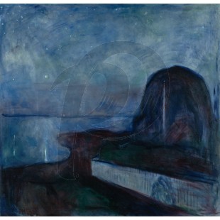 Edvard Munch - Starry Night (Hand-Painted)