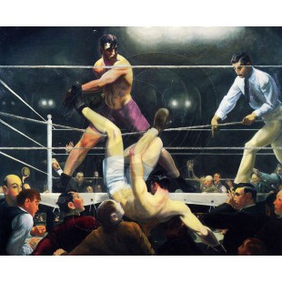 George Bellows - Dempsey and Firpo (Hand-Painted)