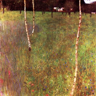 Gustav Klimt - Farmhouse With Birch Trees (Hand-Painted)