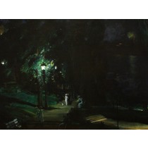 George Bellows - Summer Night Riverside Drive (Hand-Painted)