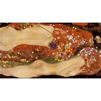 Gustav Klimt - Water Serpents (Hand-Painted)