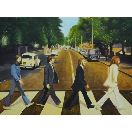 Beatles Crossing the Abbey Road (Hand-Painted Reproduction)