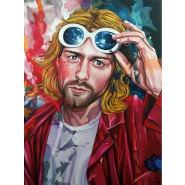 Kurt Cobain - Who I am by Cam Ton (Hand-Painted Original)