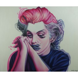 Marilyn Monroe - Imperfection by Imelda Vargas (Hand-Painted Original)