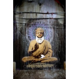 Banksy - Injured Buddha (Hand-Painted Reproduction)