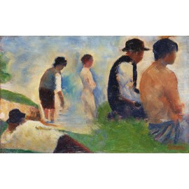 Georges Seurat - Study for Bathers at Asnières (Hand-Painted)