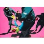 Banksy - Clown and Riot Police (Hand-Painted Reproduction)