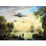 Banksy - UFO Invasion(Hand-Painted Reproduction)